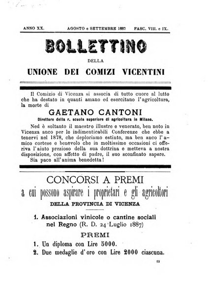 Bollettino dell'Unione dei comizi vicentini