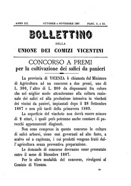 Bollettino dell'Unione dei comizi vicentini