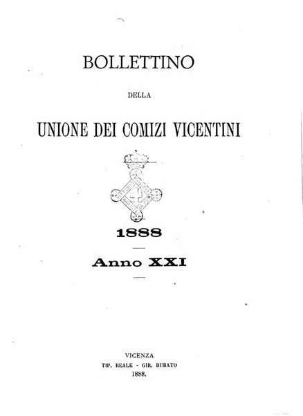 Bollettino dell'Unione dei comizi vicentini