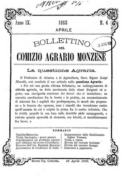 Bollettino del Comizio agrario monzese