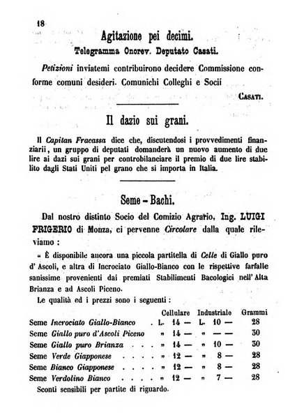 Bollettino del Comizio agrario monzese