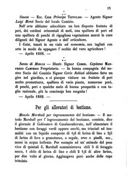 Bollettino del Comizio agrario monzese