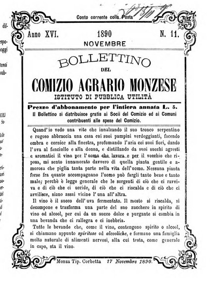 Bollettino del Comizio agrario monzese