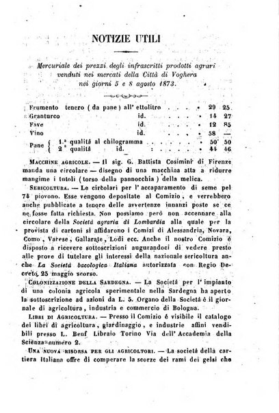 Bollettino del Comizio agrario vogherese