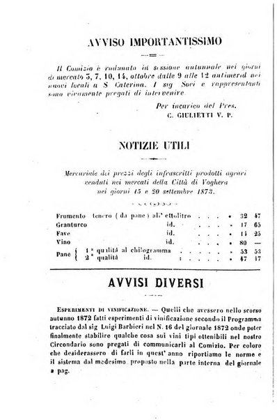 Bollettino del Comizio agrario vogherese