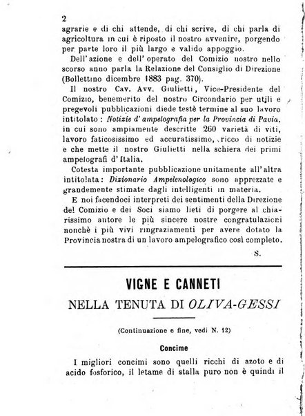 Bollettino del Comizio agrario vogherese