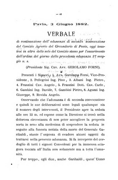 Bollettino del comizio agrario del circondario di Pavia