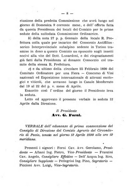 Bollettino del comizio agrario del circondario di Pavia