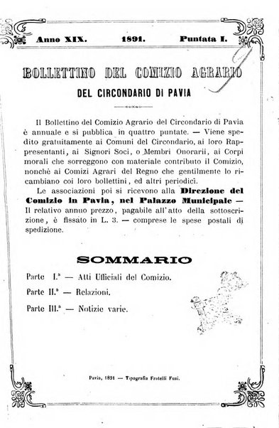 Bollettino del comizio agrario del circondario di Pavia