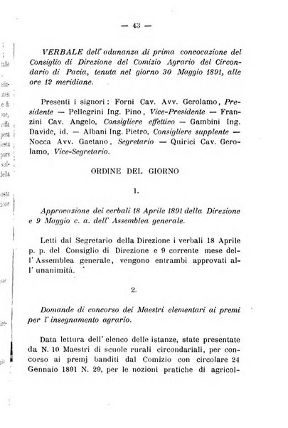 Bollettino del comizio agrario del circondario di Pavia