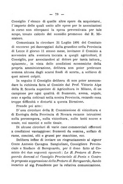 Bollettino del comizio agrario del circondario di Pavia