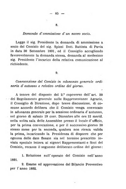 Bollettino del comizio agrario del circondario di Pavia