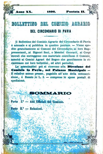 Bollettino del comizio agrario del circondario di Pavia