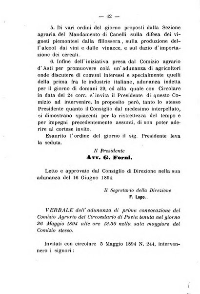 Bollettino del comizio agrario del circondario di Pavia