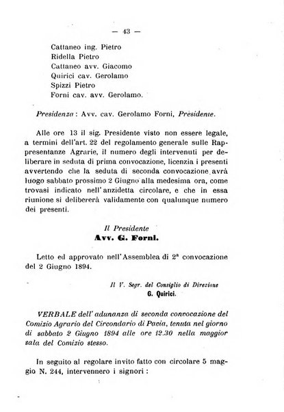 Bollettino del comizio agrario del circondario di Pavia