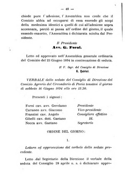 Bollettino del comizio agrario del circondario di Pavia