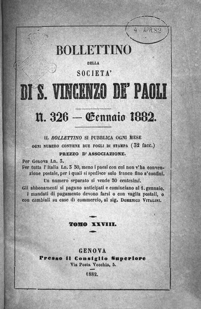 Società di San Vincenzo de' Paoli. Bollettino