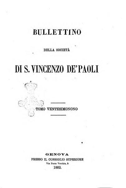 Società di San Vincenzo de' Paoli. Bollettino