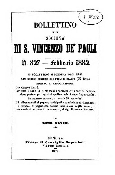 Società di San Vincenzo de' Paoli. Bollettino