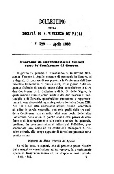 Società di San Vincenzo de' Paoli. Bollettino