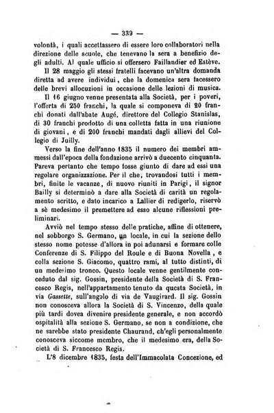 Società di San Vincenzo de' Paoli. Bollettino