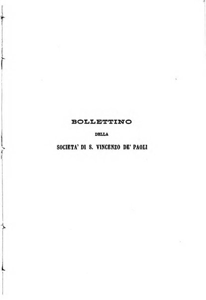 Società di San Vincenzo de' Paoli. Bollettino