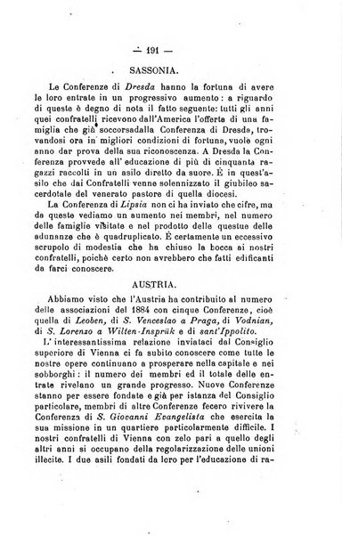 Società di San Vincenzo de' Paoli. Bollettino