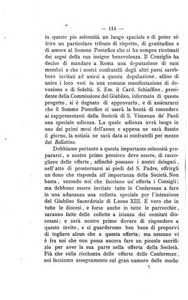 Società di San Vincenzo de' Paoli. Bollettino