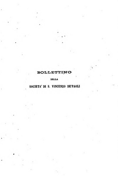 Società di San Vincenzo de' Paoli. Bollettino