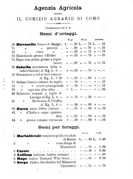 Bollettino del Comizio agrario di Como