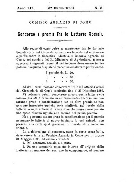 Bollettino del Comizio agrario di Como