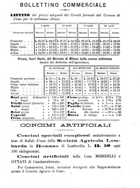 Bollettino del Comizio agrario di Como