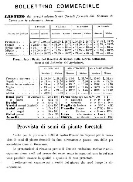 Bollettino del Comizio agrario di Como