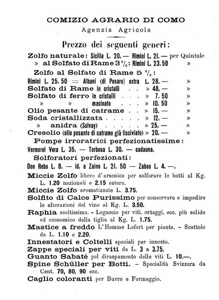Bollettino del Comizio agrario di Como