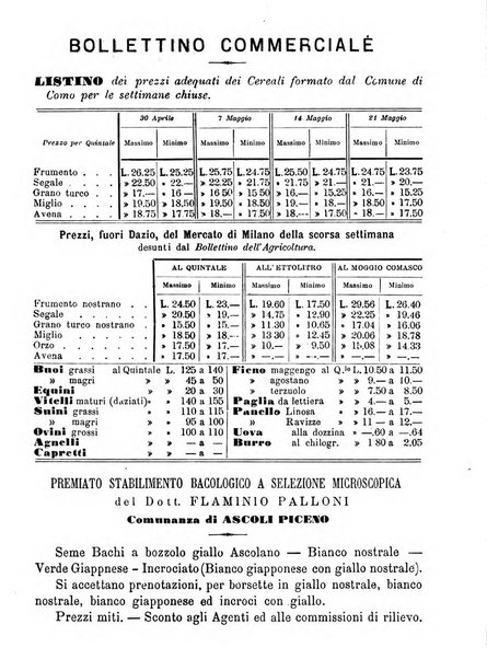 Bollettino del Comizio agrario di Como