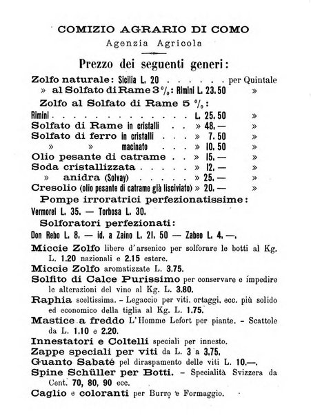 Bollettino del Comizio agrario di Como