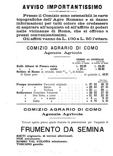 Bollettino del Comizio agrario di Como