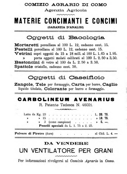 Bollettino del Comizio agrario di Como