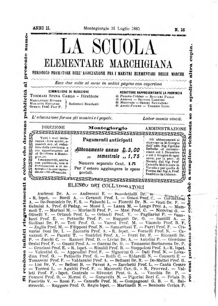 La scuola elementare marchigiana