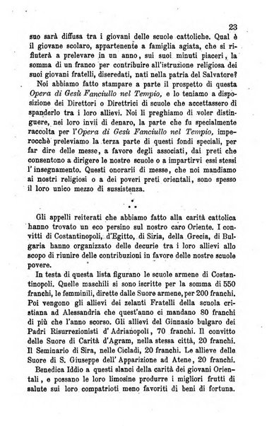 Opera le scuole d'oriente bullettino periodico