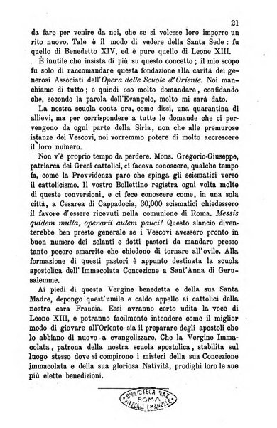 Opera le scuole d'oriente bullettino periodico