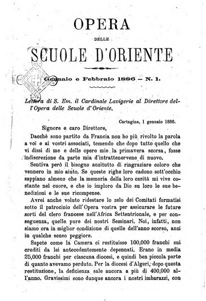 Opera le scuole d'oriente bullettino periodico