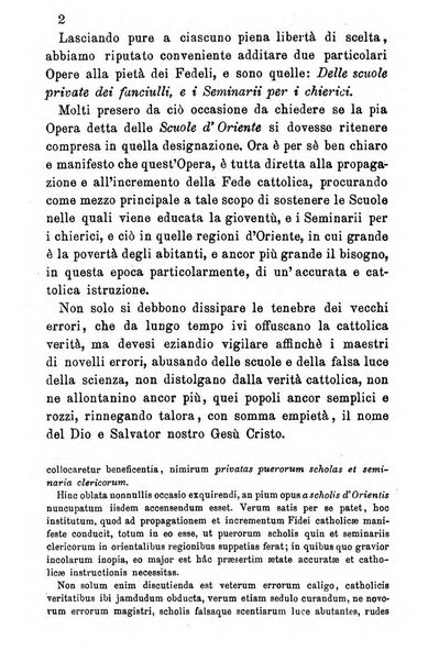 Opera le scuole d'oriente bullettino periodico