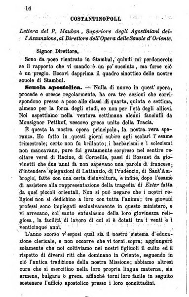 Opera le scuole d'oriente bullettino periodico