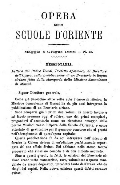 Opera le scuole d'oriente bullettino periodico