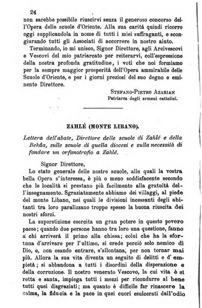 Opera le scuole d'oriente bullettino periodico