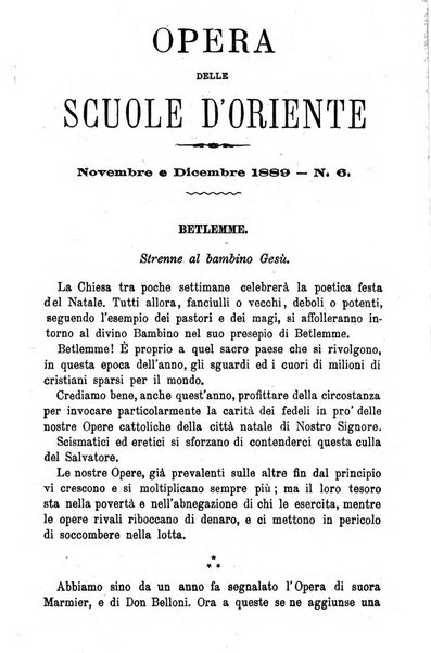 Opera le scuole d'oriente bullettino periodico