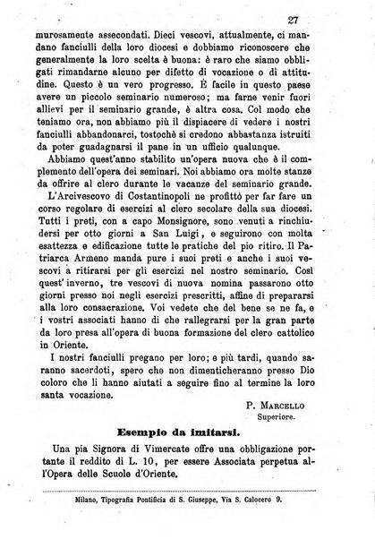 Opera le scuole d'oriente bullettino periodico