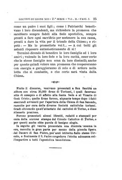 La voce di Leone 13. nei giorni del dolore ossia discorsi pronunciati in Vaticano