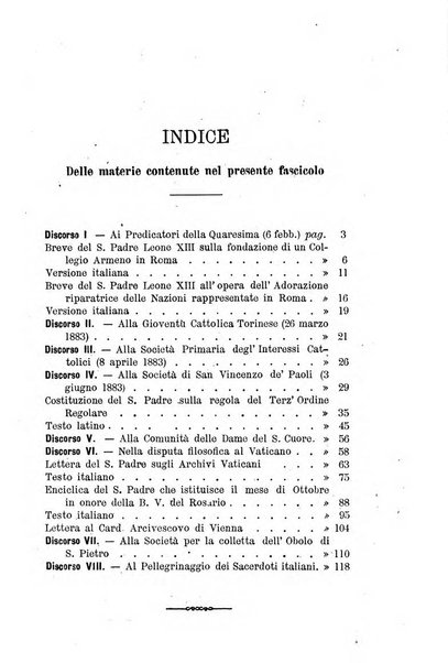 La voce di Leone 13. nei giorni del dolore ossia discorsi pronunciati in Vaticano